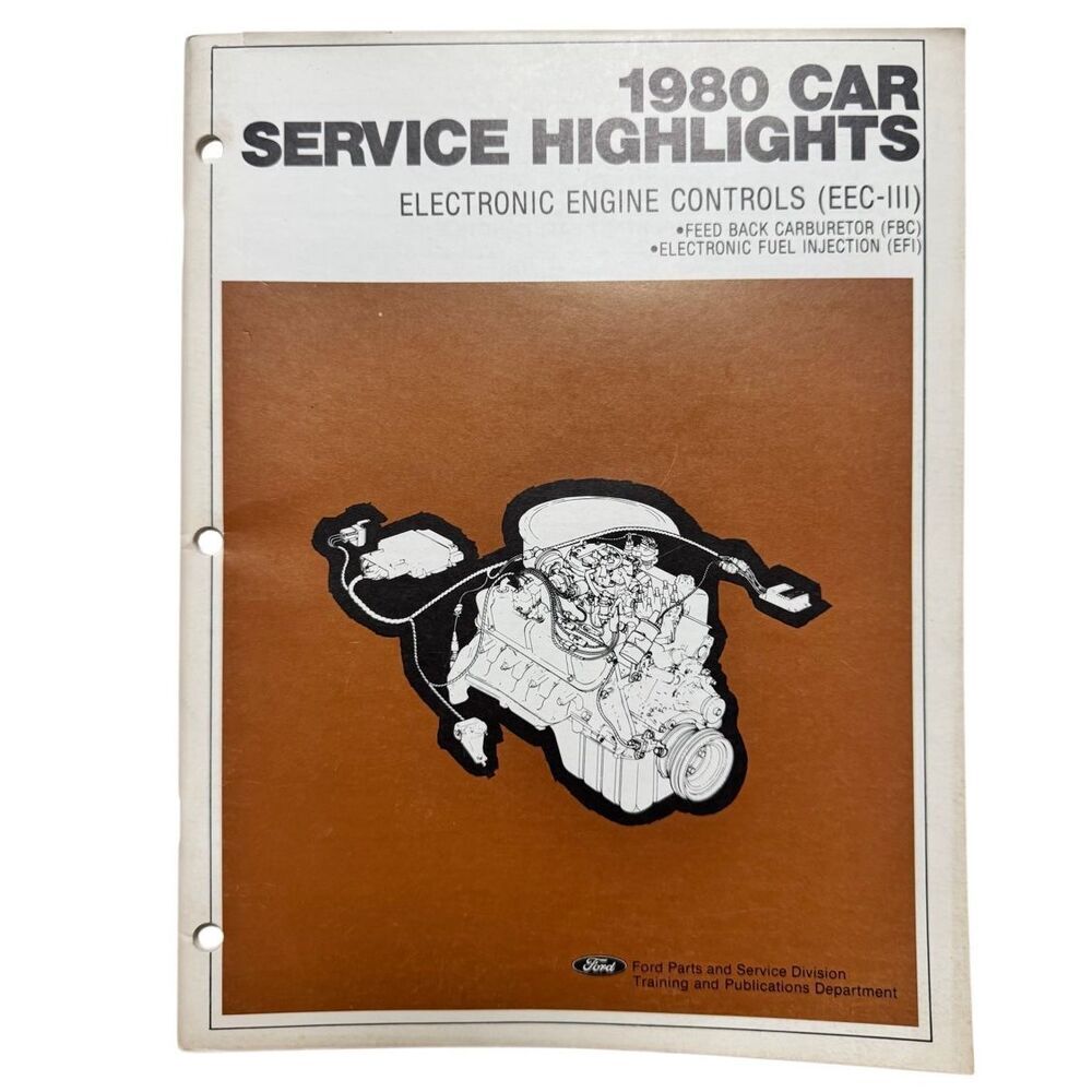 1980 CAR SERVICE HIGHLIGHTS EEC III MANUAL For FORD Motor Vehicles Paperback